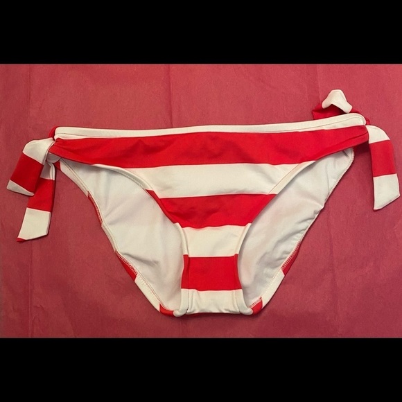 NWT red and white striped bikini bottom - Picture 1 of 5